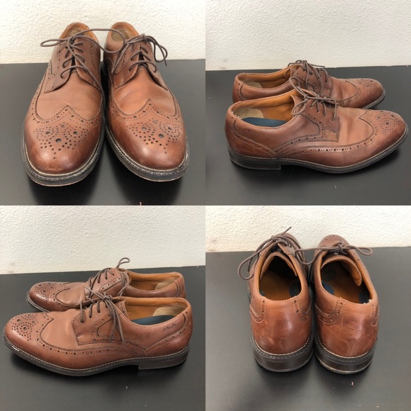 Clarks Men’s Brown Leather Oxford Dress Shoes - Picture 4 of 8